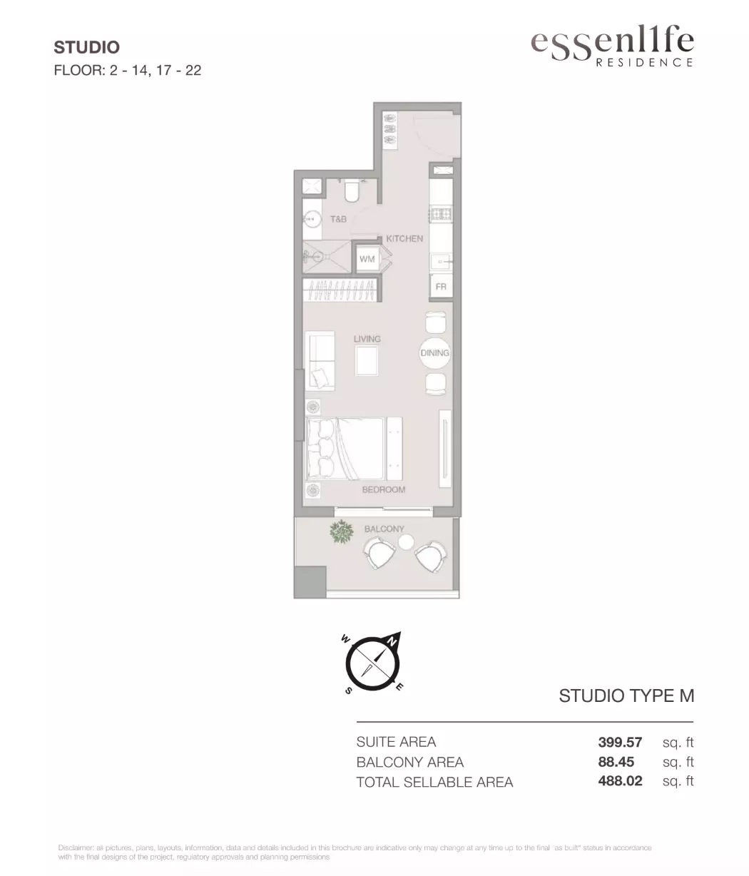 488 Sq. Ft. Studio in Object 1 Essenlife