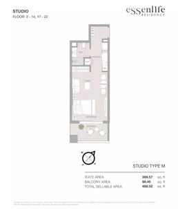 488 Sq. Ft. Studio in Object 1 Essenlife