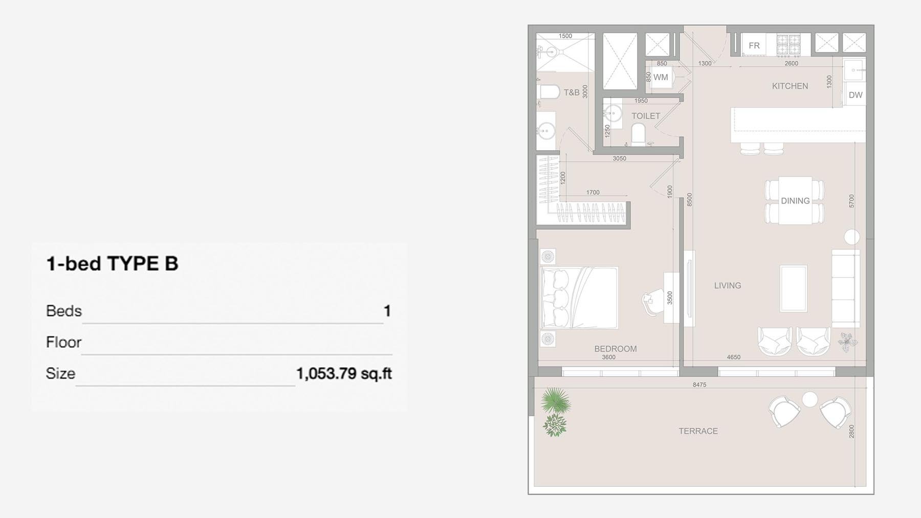 Object 1 Silviana Park Living 1 Bed Layout