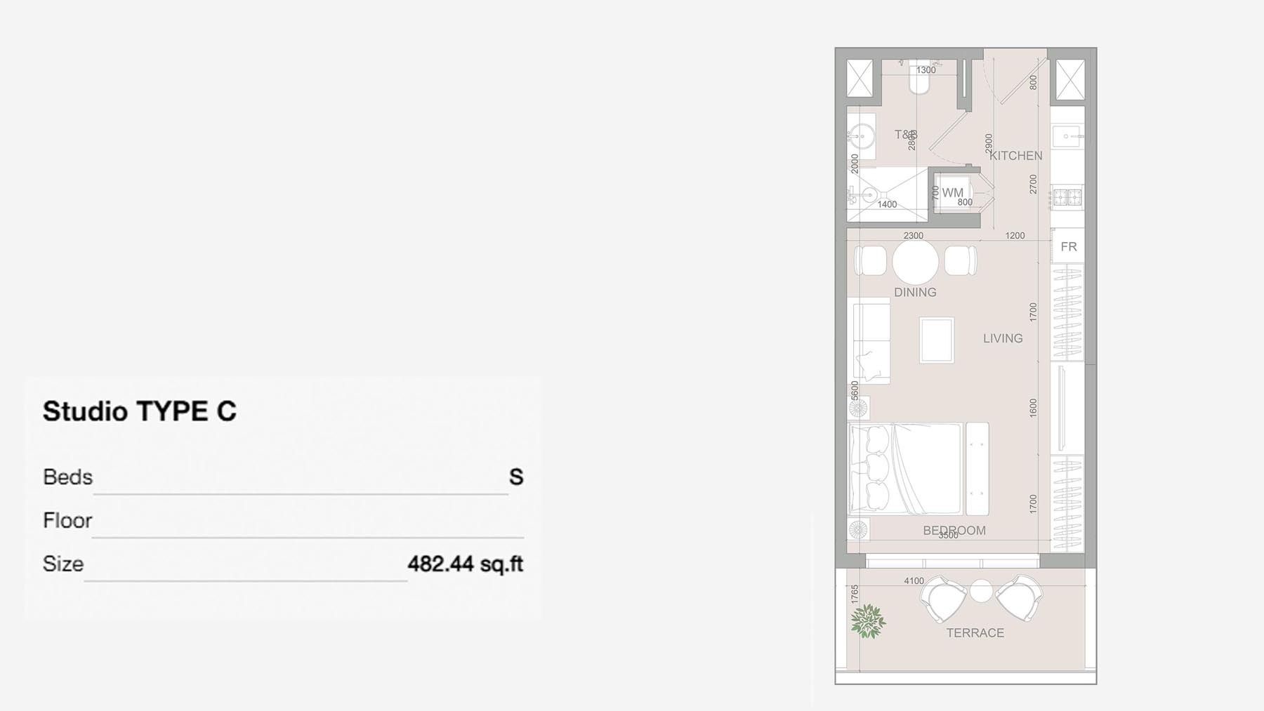 Object 1 Silviana Park Living Studio Layout