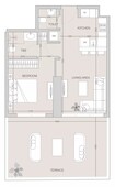 Object 1 The Fifth Tower 1 Bed Layout