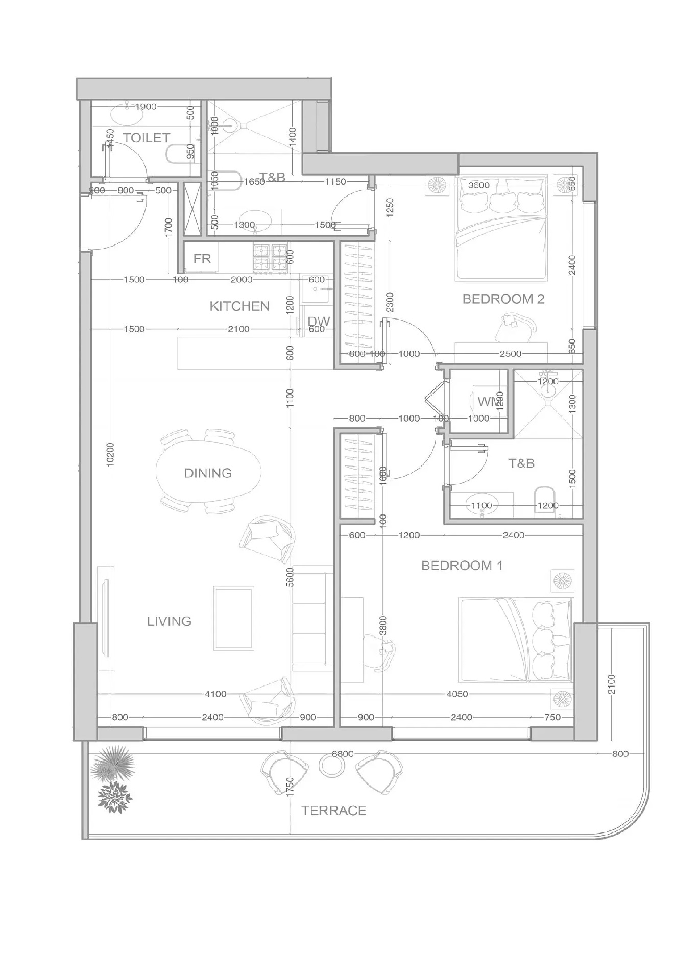 2 Beds 1269 Sq. Ft. Apartment in Object 1 V1VID Residence