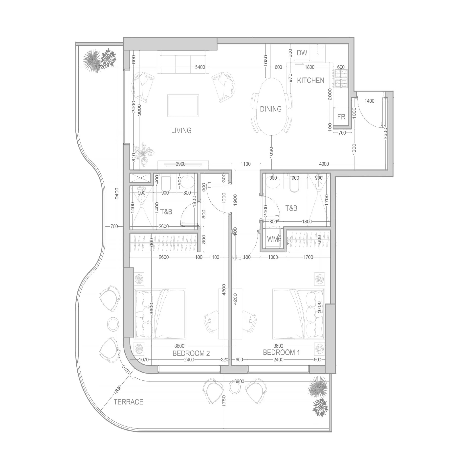 2 Beds 1328 Sq. Ft. Apartment in Object 1 V1VID Residence