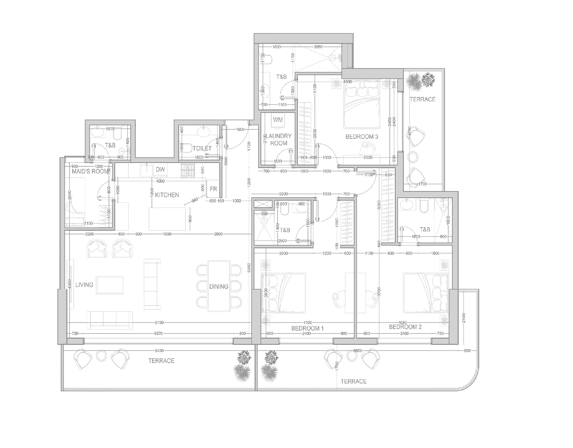 3 Beds 2217 Sq. Ft. Apartment in Object 1 V1VID Residence