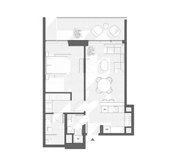 1 Bed 800 Sq. Ft. Apartment in Object 1Wood Residence