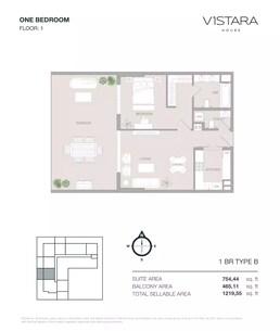 1 Bed 1220 Sq. Ft. Apartment in Object V1stara House