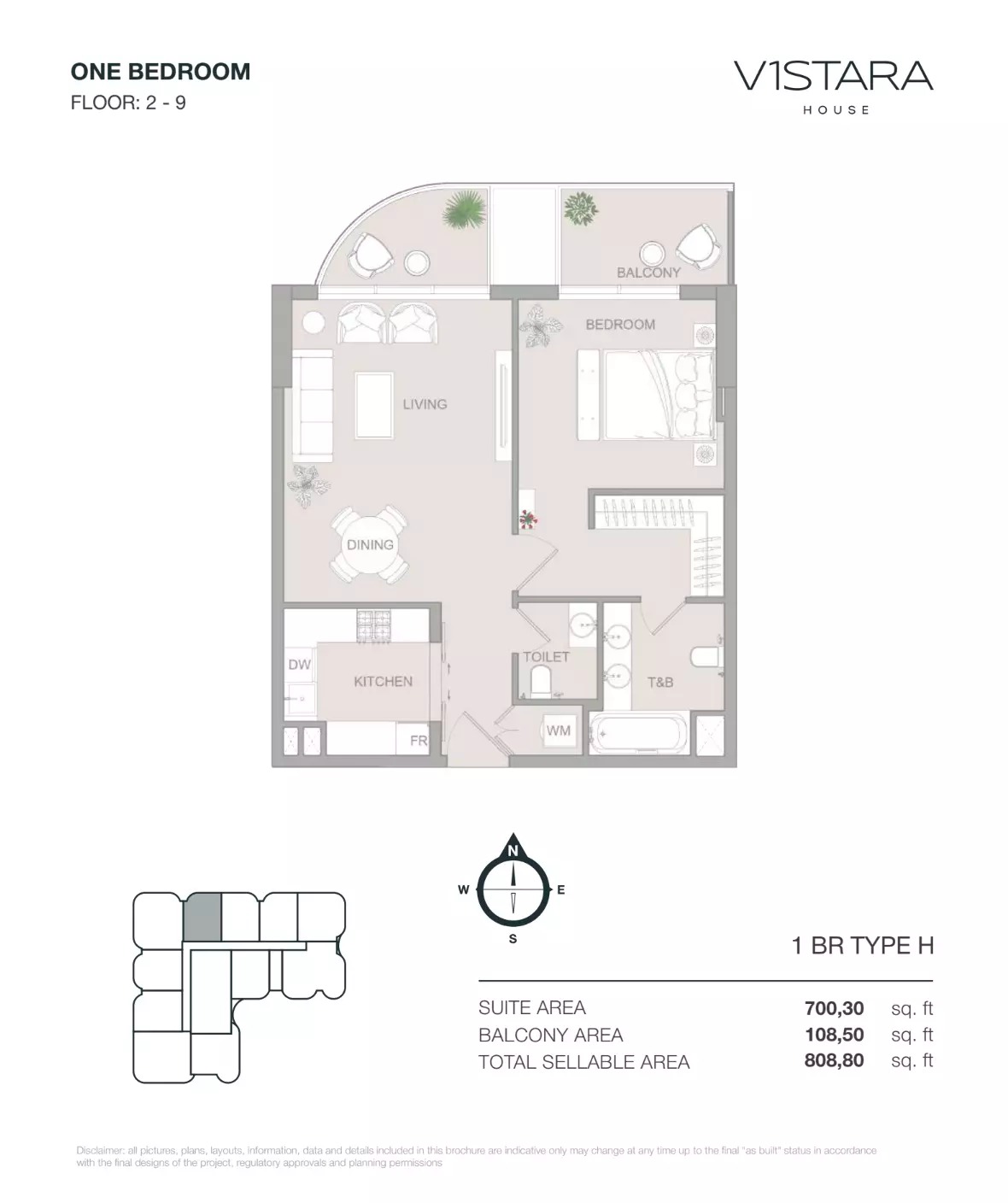 Object V1stara House 1 Bed Layout