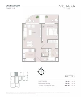 1 Bed 809 Sq. Ft. Apartment in Object V1stara House