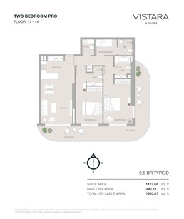 2 Beds 1503 Sq. Ft. Apartment in Object V1stara House