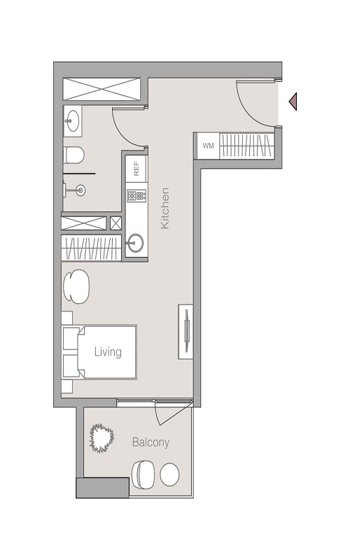 Object V1TER Residence Studio Layout