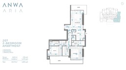 2 Beds 1655 Sq. Ft. Apartment in Omniyat Anwa Aria