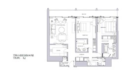 2 Beds 1198 Sq. Ft. Apartment in Omniyat Sterling