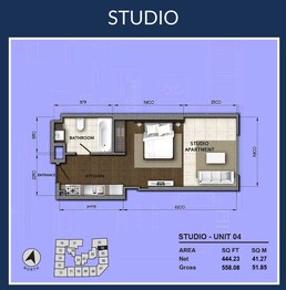 558 Sq. Ft. Studio in Orion Building