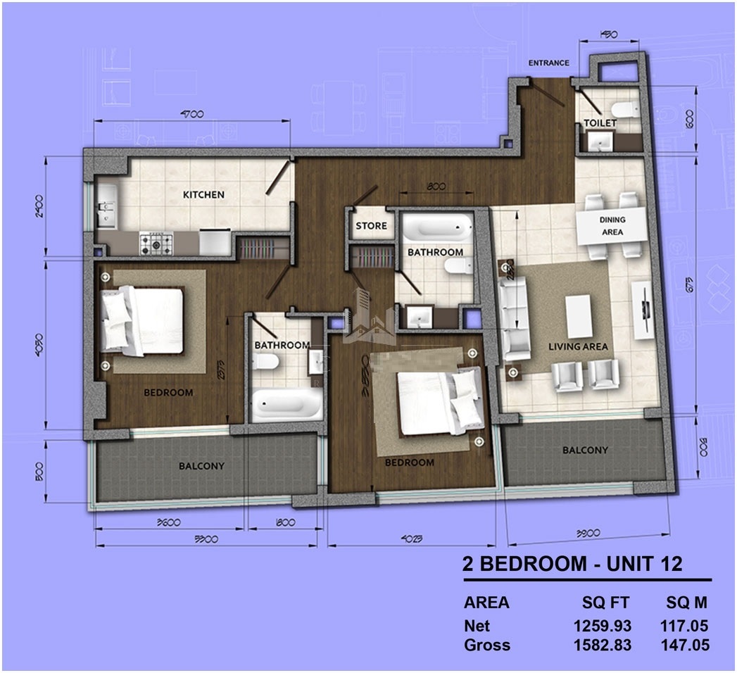 3 Beds 1582 Sq. Ft. Apartment in Orion Residences