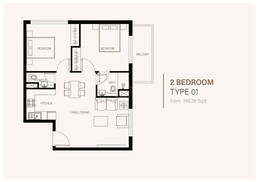 2 Beds 745 Sq. Ft. Apartment in Oro24 Albero