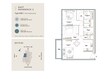 Palma East Residence 1 Bed Layout