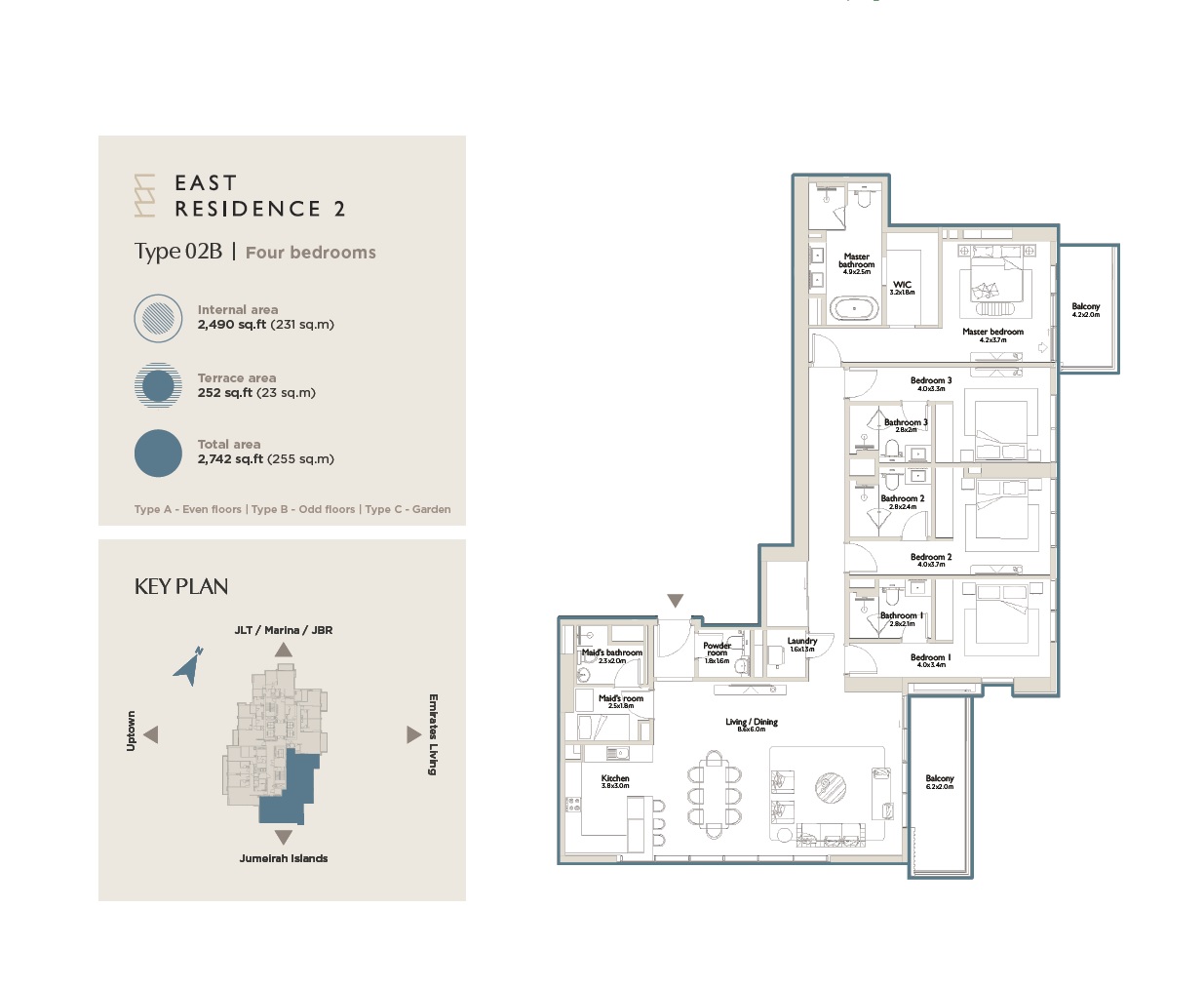 3 Beds 2742 Sq. Ft. Apartment in Palma East Residence