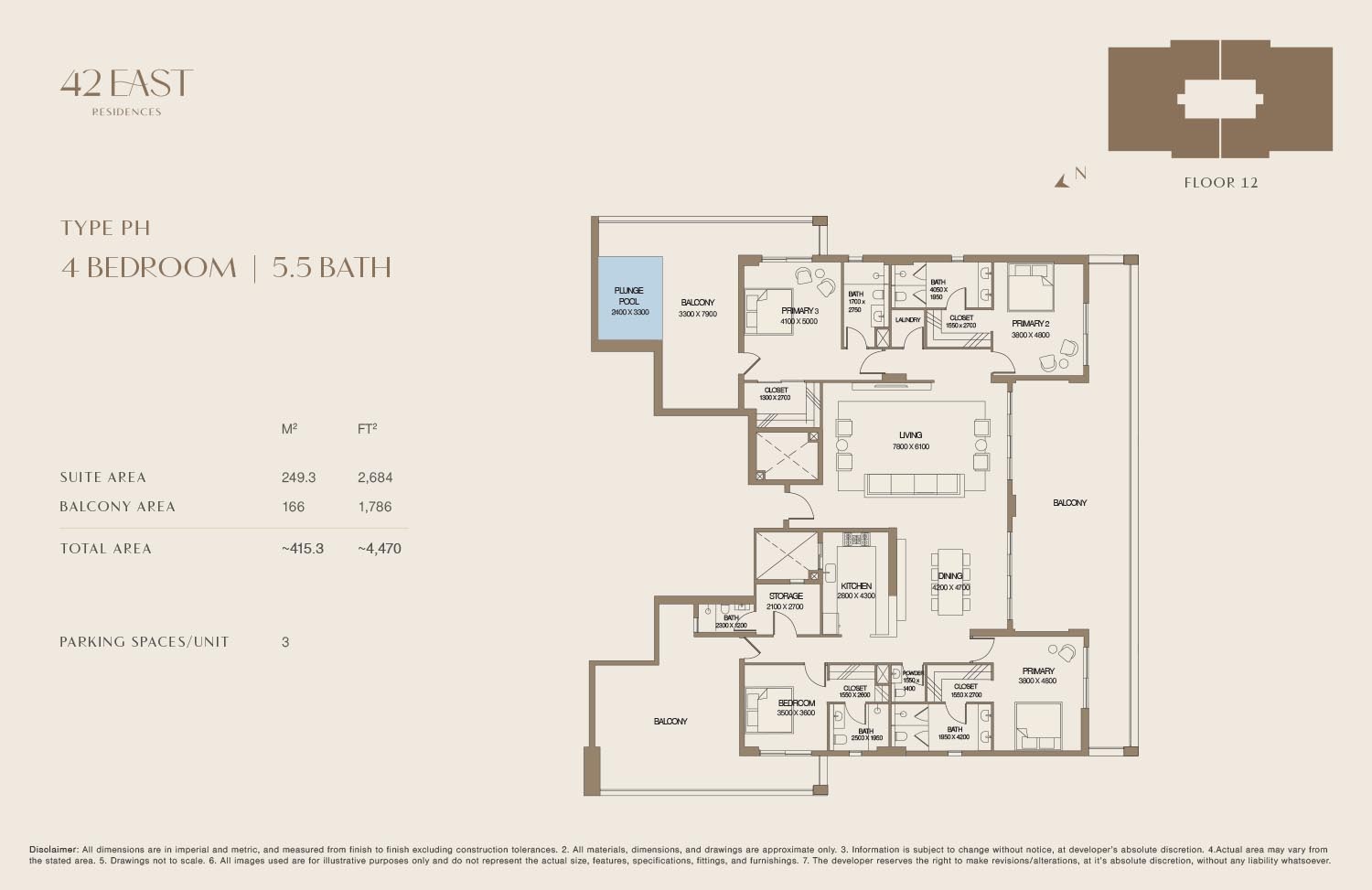 4 Beds 4470 Sq. Ft. Apartment in Panchshil 42 East Residences