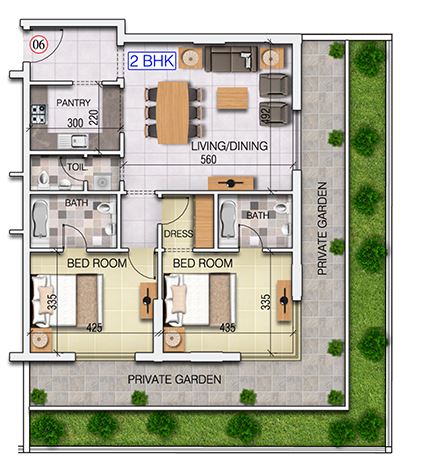 2 Beds 1796 Sq. Ft. Apartment in Pantheon Boulevard