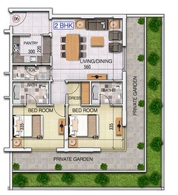 2 Beds 1796 Sq. Ft. Apartment in Pantheon Boulevard