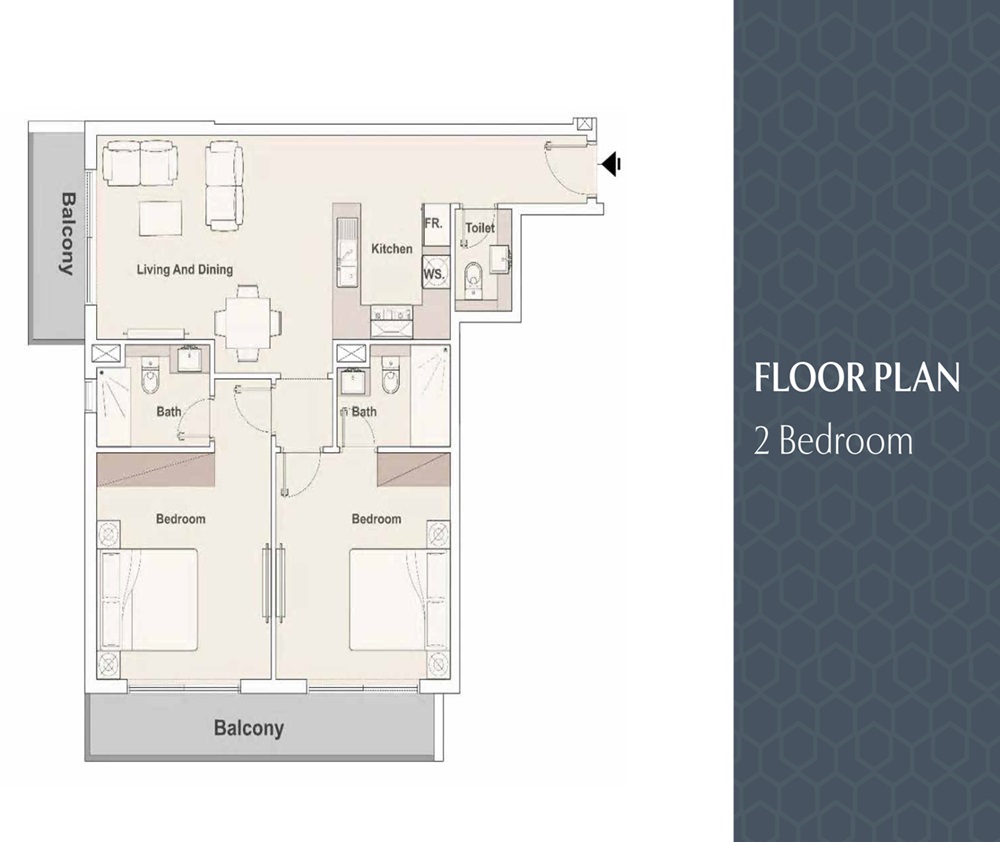 2 Beds 1799 Sq. Ft. Apartment in Pantheon Elysee Heights