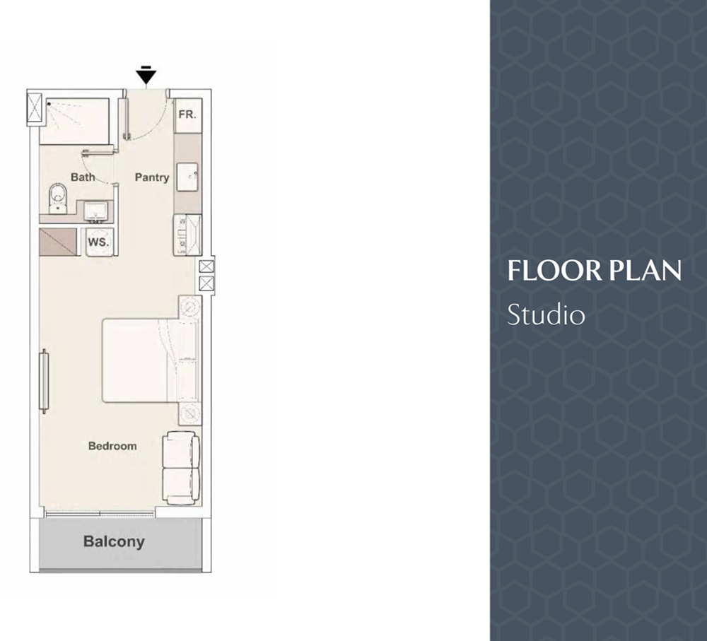 387 Sq. Ft. Studio in Pantheon Elysee Heights