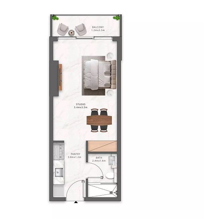 Pantheon Maison Elysee 3 Studio Layout
