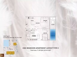 1 Bed 832 Sq. Ft. Apartment in Peace Sky Suites