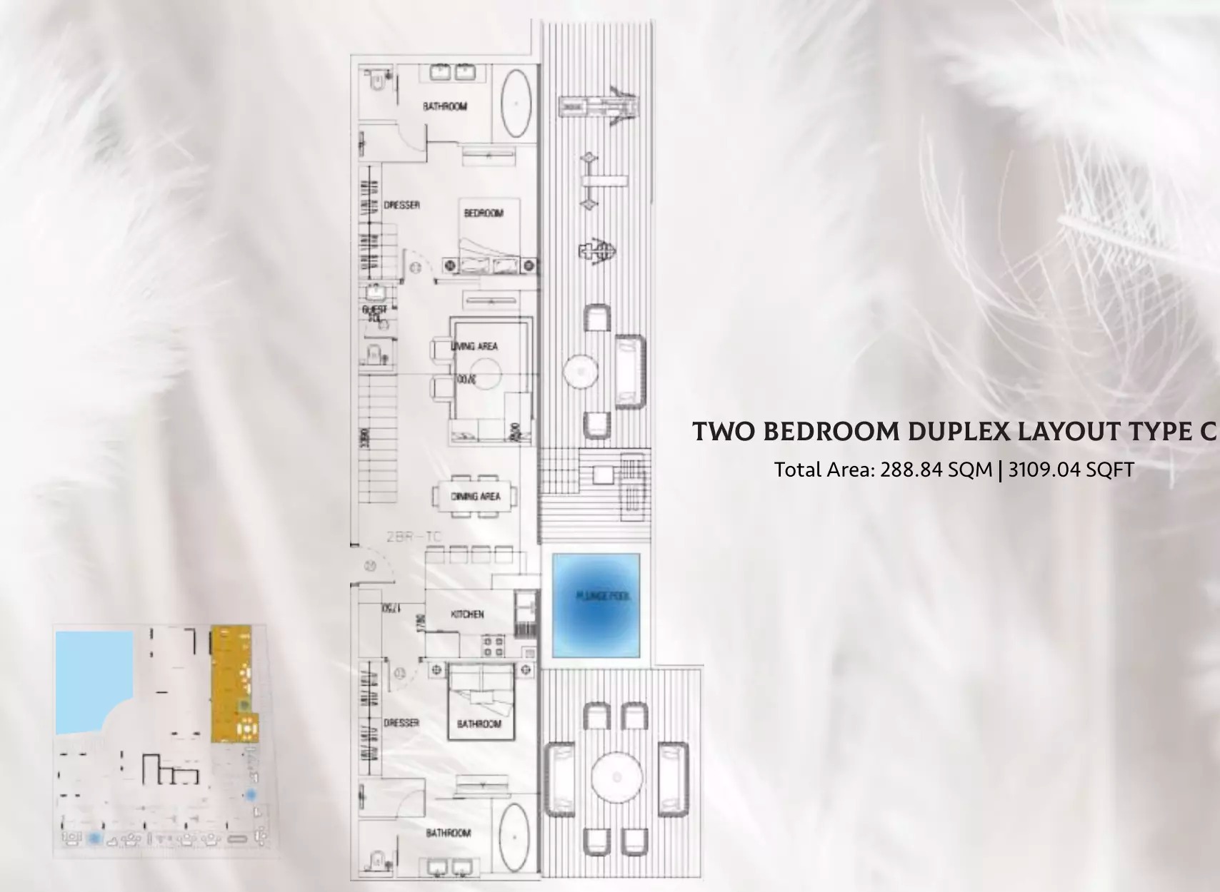 2 Beds 3109 Sq. Ft. Apartment in Peace Sky Suites