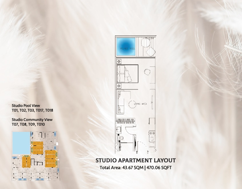 470 Sq. Ft. Studio in Peace Sky Suites