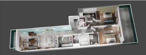 2 Beds 2422 Sq. Ft. Apartment in Plazzo Residence Apartments