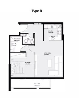 1 Bed 757 Sq. Ft. Apartment in Prescott Prime Residency 3