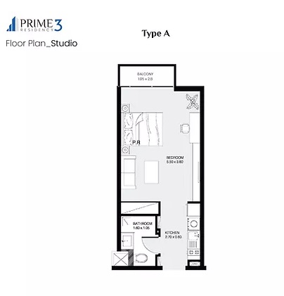 Prescott Prime Residency 3 Studio Layout