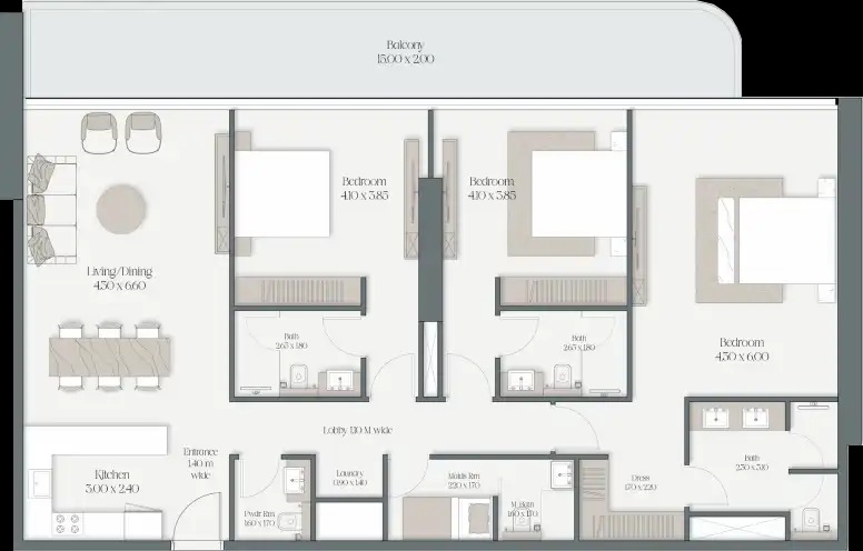 3 Beds 2014 Sq. Ft. Apartment in Prescott The Caden