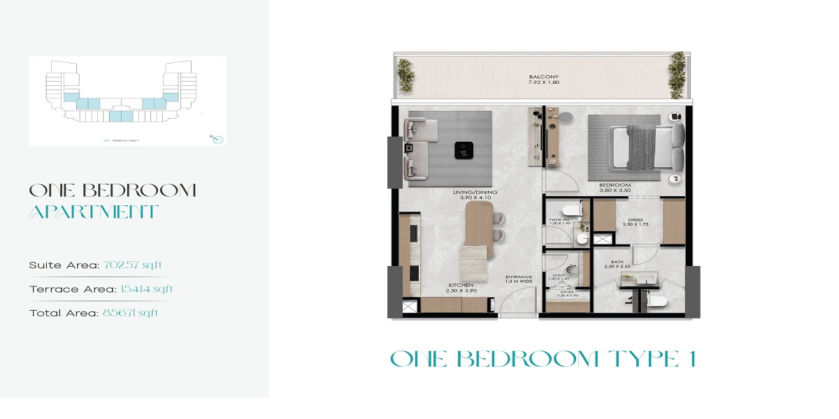 1 Bed 856 Sq. Ft. Apartment in Prescott Verano