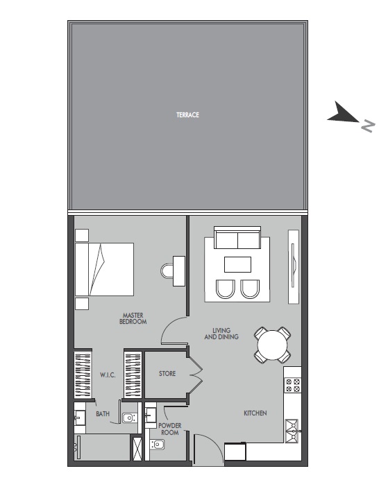 Prestige One The Place Studio Layout