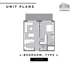 1 Bed 779 Sq. Ft. Apartment in Prestige One The Residence