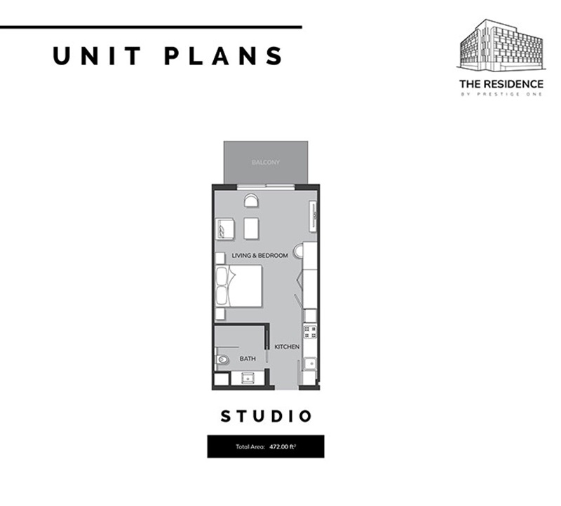 Prestige One The Residence Studio Layout