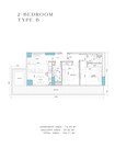 Prestige One The Waterway 2 Beds Layout