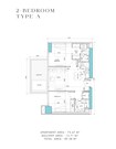 Prestige One The Waterway 2 Beds Layout