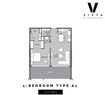 Prestige One Vista 1 Bed Layout