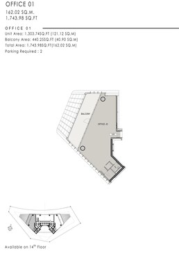 1744 Sq. Ft. Office Space in Prestige The One