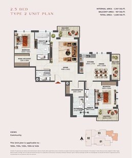 2 Beds 1488 Sq. Ft. Apartment in Prysm Sunvale