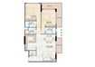 Purvanchal Sunbliss Residence 2 Beds Layout