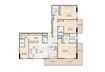 Purvanchal Sunbliss Residence 3 Beds Layout