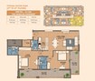 Purvanchal Triana Residences 2 Beds Layout