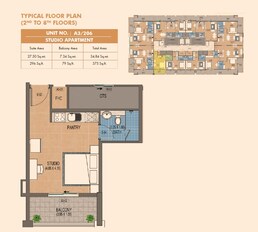 375 Sq. Ft. Studio in Purvanchal Triana Residences
