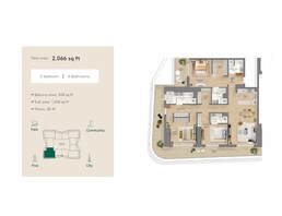 3 Beds 2066 Sq. Ft. Apartment in Qube Midora Residences