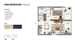 1 Bed 751 Sq. Ft. Apartment in RDC Mallside Residence