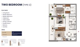 2 Beds 1119 Sq. Ft. Apartment in RDC Mallside Residence
